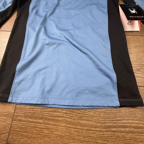 Spyder Men's Quarter Zip Pull-Over Shirt, SET OF 2, NWT, Blue, Maroon Sz S - Picture 7 of 16